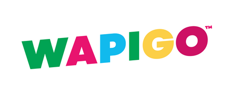 Colorful 'Wapigo' logo on a transparent background
